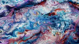 Fluid Painting - JUPITER ALIVE - Pebeo Paint & Epoxy Resin Pour - Peace House Art