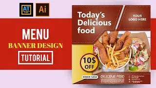 Banner Maker  Instagram & Facebook Post Design illustrator- Adobe Tutorial