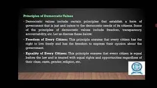 Democratic values