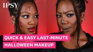 Easy Last Minute Halloween Looks (Skull + Devil)