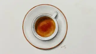 How to Draw Cup Plate | Tea Cup drawing with Oil Pastels