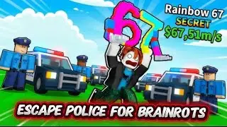 I am playing the escape police🚨for brainrots in roblox 😱🤯#roblox #robloxviralvideo  