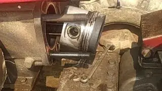Procedure for removing the ring and piston of a 20-horsepower engine.