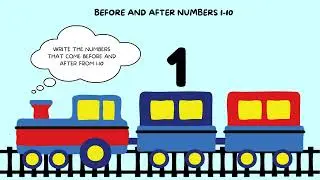 |Write the numbers that come before and after from 1-10 | #preschool #numbers #nurseryrhymes #kids