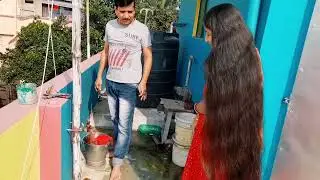 Water tap meacanic doing hair wash || hair wash by a man || hair wash story || @mistimouvlog5546