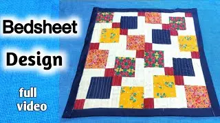 How to make patchwork baby bedsheet Design cutting and stitching step by step