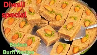 Badam Burfi Paak Recipe | Rich & Tasty Almond Sweet | Easy Mithai Recipe by #Indianfoodwithpriti.