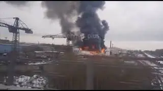 The CJSC Soldering Plant in Novosibirsk #russia  caught fire today.