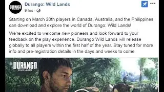 Durango: Wild Lands Release in 3 Regions at March 20th