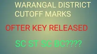 WARANGAL DISTRICT POLICE CONSTABLE  CUTOFF MARKS OFTER KEY RELEASED