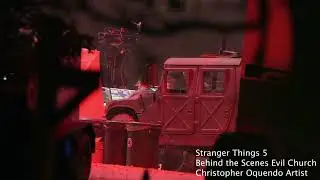 Behind The Scenes | Stranger Things 5,  EVIL CHURCH   @MillieBobbybrowne    Battle Scenes