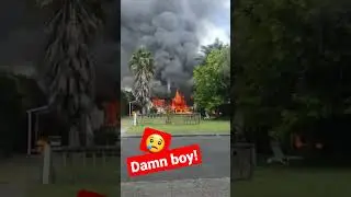 DEVESTATION 😢 from this #house #fire even the #firemen could not #save it