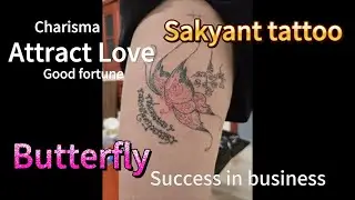 butterfly.Sak Yant tattoos are sacred blessings, not just body art