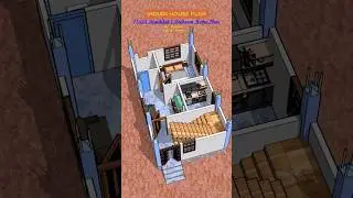 15x25 Detail Floor Plan with Furniture Placement #home #house #shorts #shortvideo #building