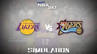 NBA 2K1 (2000) - Los Angeles Lakers vs Philadelphia 76ers [Gameplay Simulation]