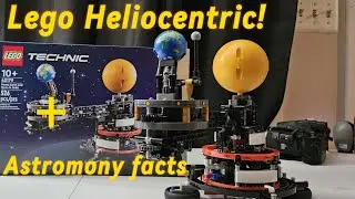 Lego Technic - Planet Earth and Moon in orbit speed build with learning