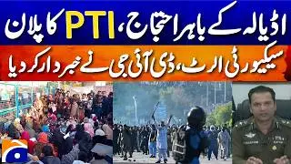 Imran Khan's health Issue: PTI Protests Outside Adiala Jail - Security alert | Geo Pakistan