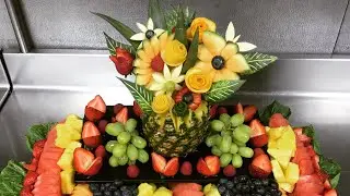 Banquet Display Tray Ideas, Fruit Carvings, Room Amenity Plates