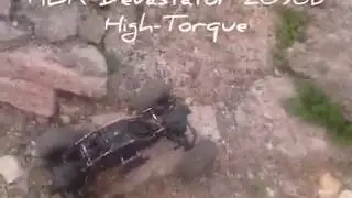 HBX Devastator 2098b High-Torque crawling on micro rock trail crawling RC 1/24 scale garden course