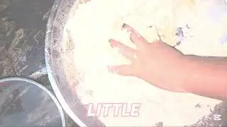 Kneading flour for making chapatis
