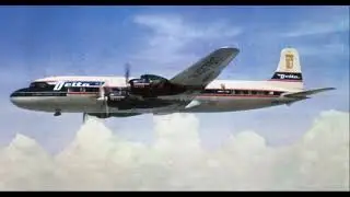 WHITE / BROWN Noise Old 1955 Delta Airlines Propeller-Driven Passenger Airplane Sound Only, No Video