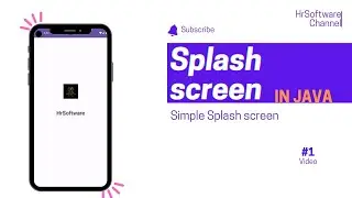 #01 Simple Splash Screen in android studio in java language