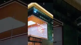 Bull smashes through 3d billboard!!! #future #futuristic #technology #advertising #covid19