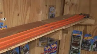 Hot Wheels test track and Johnny smoke