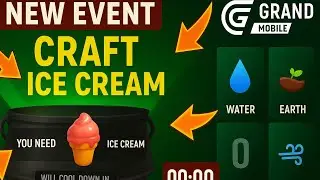 🔥NEW EVENT! How to CRAFT ICE CREAM 🍦 On BIRTHDAY EVENT  In Grand RP Life Simulator!