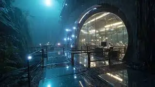 Underground Shipyard in Dark Canyon | Original Dark Sci-Fi Ambient Music and For Focus, Relaxation