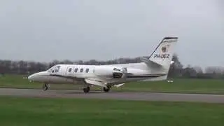 Go-around and landing PH-DEZ Cessna 501 Citation I/SP at Teuge Airport