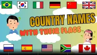 Learn Country Names and Flags for Kids | Preschool Learning Video