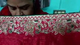 😍👌🏻👌🏻❤️💯👌🏼 Dulhan ko pahnane wala Pila Aur Lal Sadi ka design viral video shaadi byaah latest ❤️
