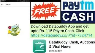 Free paytm cash use databuddy app
