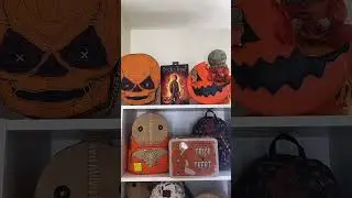 My small bag collection😍 #bagcollection #loungefly #loungeflyminibackpack #disneyloungefly #horror