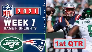 New England Patriots vs New York Jets Highlights 1st Qtr | Week 7 | NFL Season 2021-22