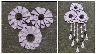 Beautiful Paper Flower Wall Hanging / Paper Craft For Home Decoration / Paper Wall Hanging 