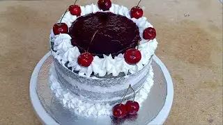 Cherry Naked Cake, Made Without an Oven | Microwave Cake Sponge Just In 3 minutes