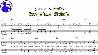 Olivia Rondrigo-Traitor karaoke sheet music for players,chord,chorus,Lyrics add(Ye karaoke)