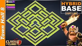 NEW! TOWN HALL 8 (Th8) WAR BASE with link With Link coc th8 base Clash of Clans 2024