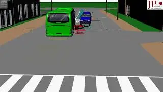 Motorcycle Accident / Improper Lane Change / 3D Rendered Video / PC Crash Accident Reconstruction