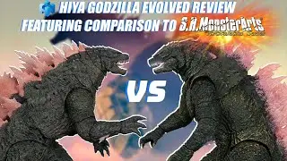 Hiya Godzilla Evolved Figure Review!! Featuring Comparison To SH Monster Arts! (Godzilla X KONG)