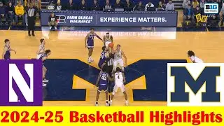 Northwestern vs #20 Michigan Basketball Game Highlights 1 19 2025