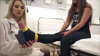 Leg Cast Girl Tickling Feet