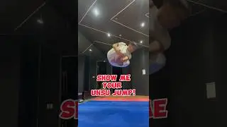 Showing the jump in the Shotokan kata, Unsu. Can you? 🥋 #karate #shorts
