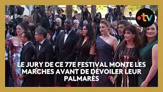 #Cannes2024 : le jury du 77ᵉ Festival monte les marches avant de d&eacute;voiler leur palmar&egrave;s