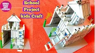 School Project for kids |thread spool craft |Cool craft idea |Best out of waste mima easy art design