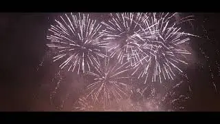 Happy New Year 2019. Fireworks / drone. Wloclawek / Poland