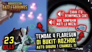TEMBAK 4 FLAREGUN DI BUKIT ROZHOK ?! AUTO DIBURU 1 ERANGLE !!! - PUBG MOBILE INDONESIA