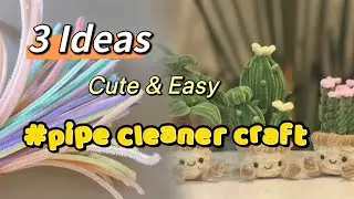 3 Ideas cute pipe cleaner craft #pipecleanercrafts #diy #diytutorial #easycraft #handmade #craft